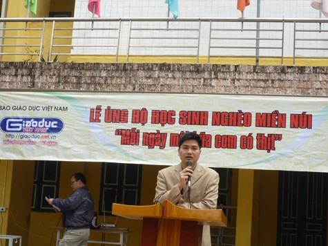 Ông Nguyễn Quốc Long, Trưởng ban Truyền thông báo Giáo dục Việt Nam. (Ảnh Thu Hòe)